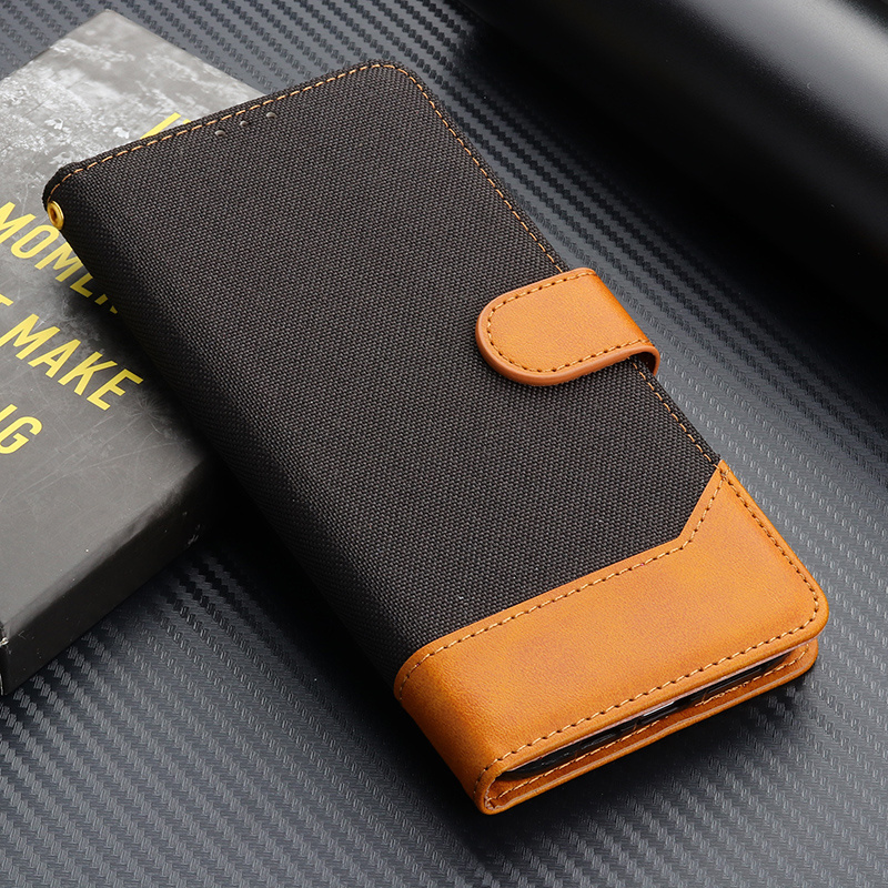 Luxury Jeans Filp Wallet Leather Phone Case For TCL 505 T509K Shockproof Protective Book Cover