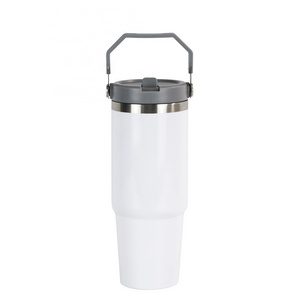 Hot Selling 32 oz blank sublimation tumbler Stainless Steel Coffee Mug Double Wall Vacuum Insulated Tumbler with Handle Lid