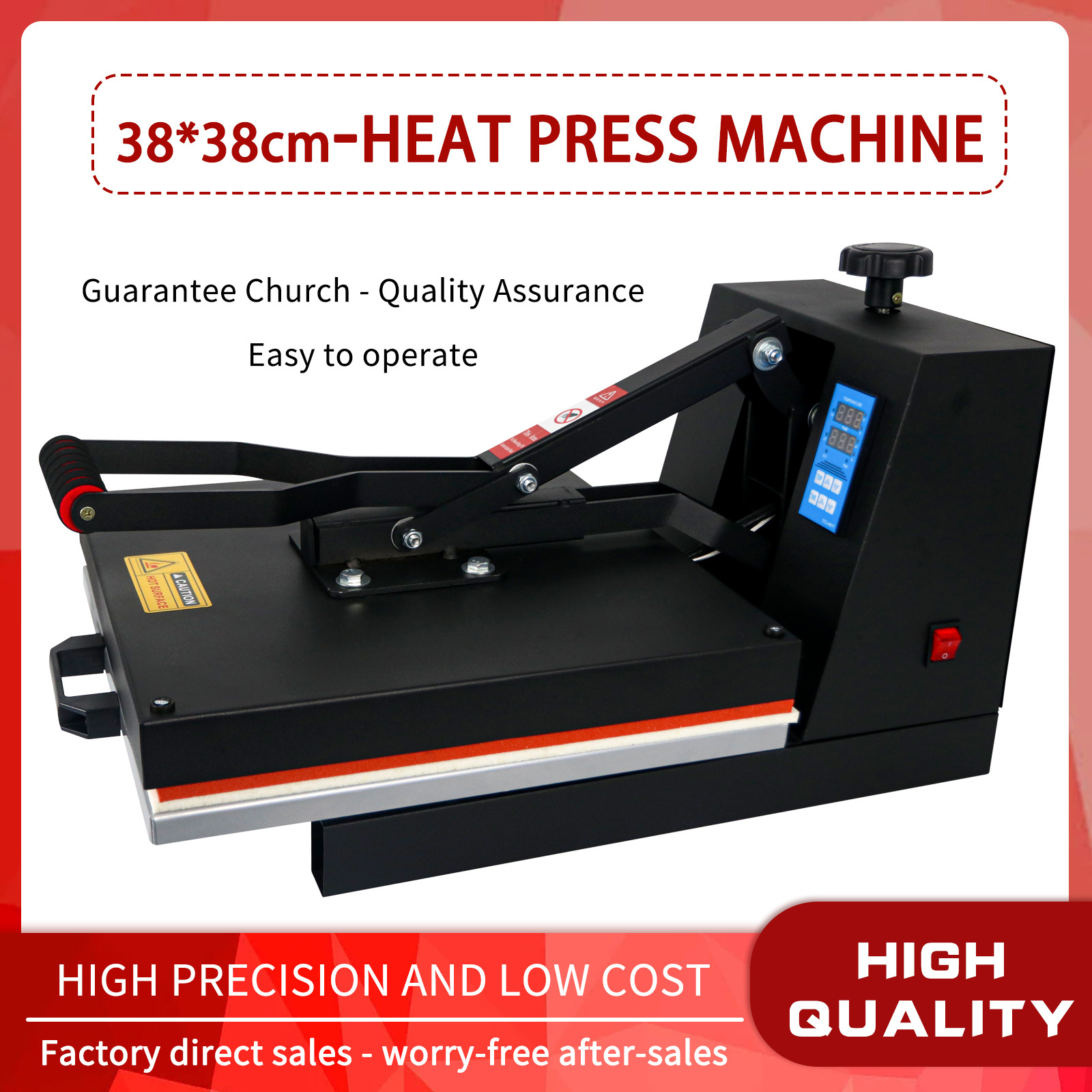 15*15 inch heat press machine for digital t-shirt Factory Supply Best Selling T-Shirt Heat Press Machine cheap t-shirt