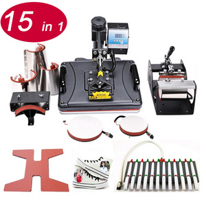 MAIKESUB combo heat press machines 15 in 1 mug T Shirt Printing machine for hat pen football shoe mug volley