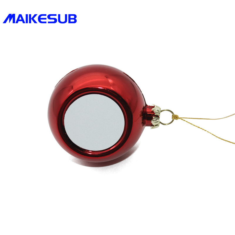 Sublimation plastic christmas ball for tree decoration Christmas ornaments ball and heat transfer pendant for party