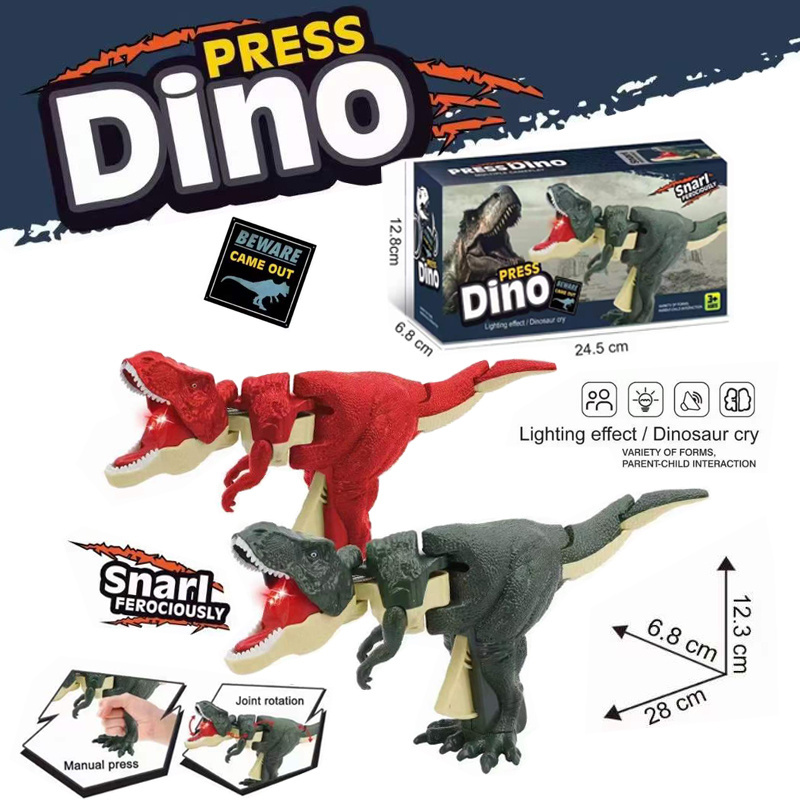 Tiktok hot selling grabber the Tyrannosaurus rex dinosaur toy with light sound Decompression toy pet interactive & movement toys