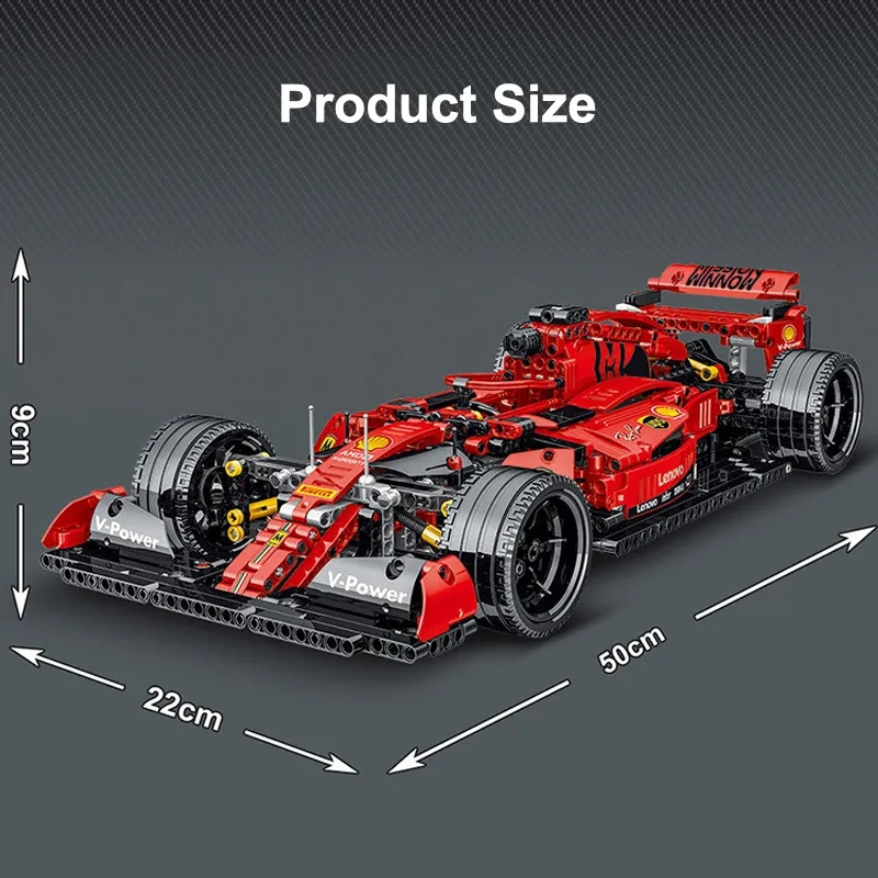 Technical F1 Sports Car Constructor Model Building Kit for Adult Blocks Toys for Boys City Formula 1 Bricks Gifts for Kids