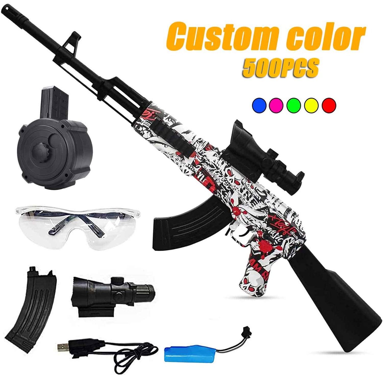 Customized Color AK47 Sniper Rifle Plastic Pellet Airsoft Guns Water Gel Adult Electric Outdoor Gel Ball Blaster Toy Gun