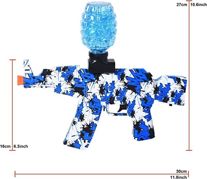 Free Shipping Overseas Warehouse Gel Ball Blaster Splatter Electric Toy Gun AKM-47 with 20000 Water Beads for Wholesale