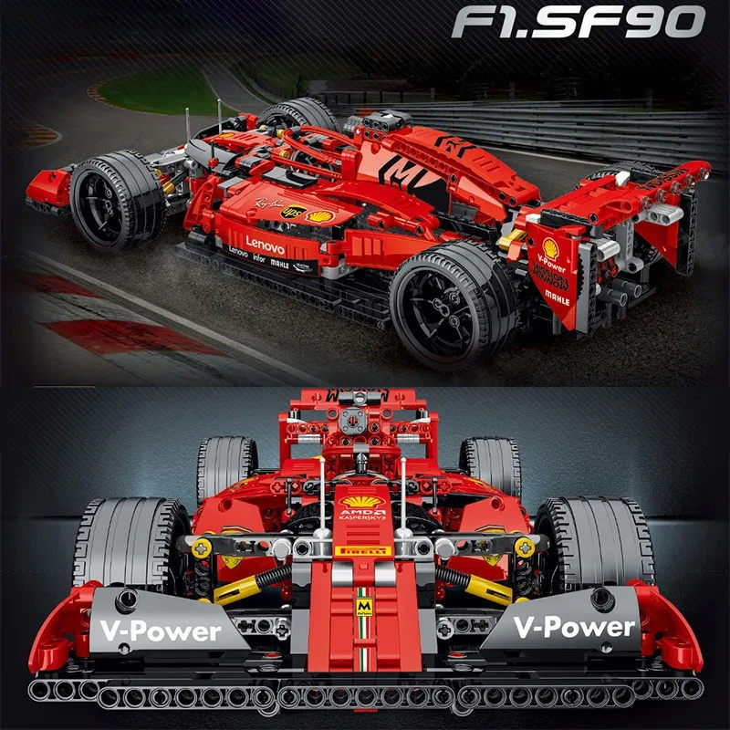 Technical F1 Sports Car Constructor Model Building Kit for Adult Blocks Toys for Boys City Formula 1 Bricks Gifts for Kids