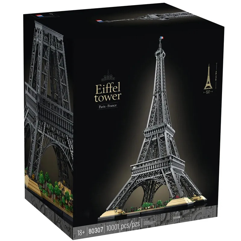 10001pcs  Compatible 10307 Architecture Pairs Eiffel Tower building block for kids Model kits Creator Expert toy bricks