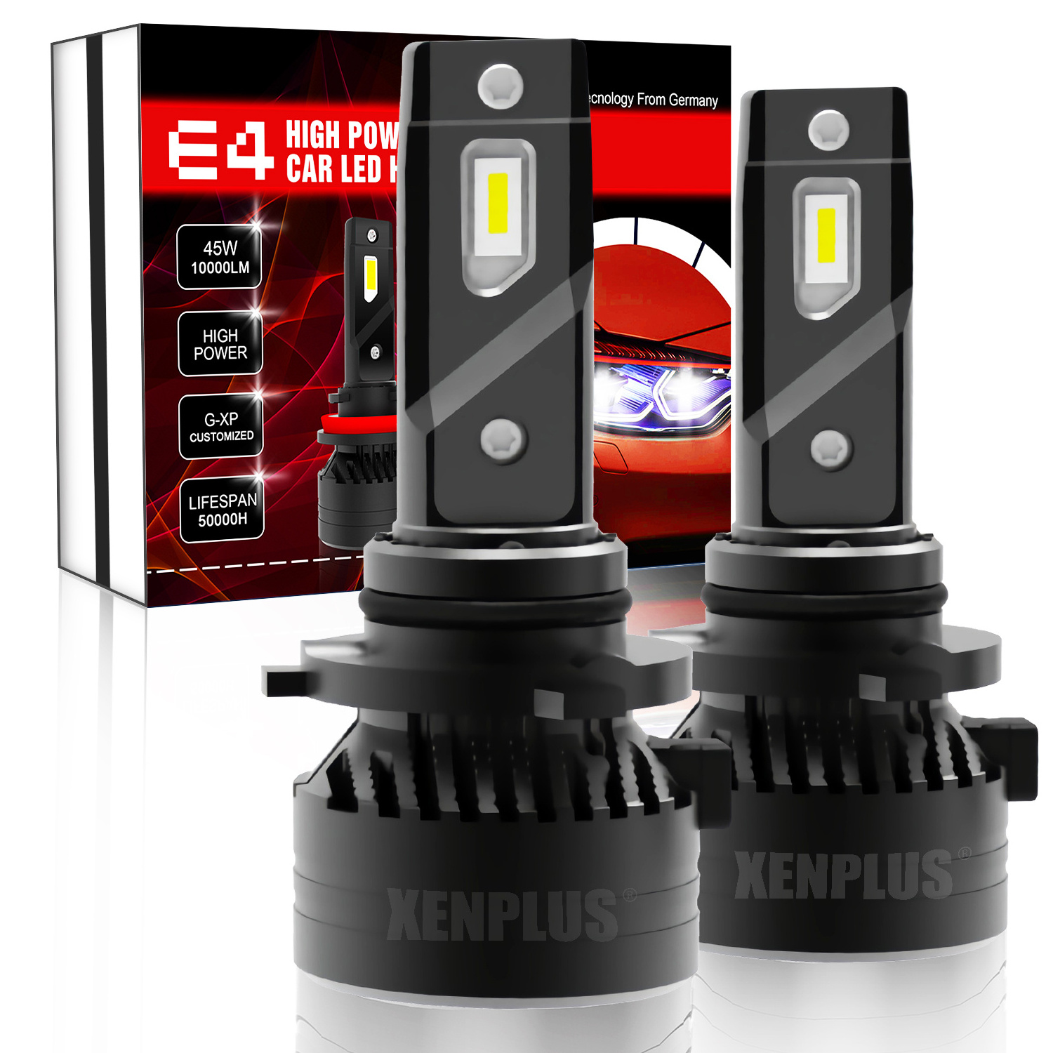 XENPLUS HOT SALE  E4 9006 HB3 90W  Super Bright Fan Design Auto Lighting System 20000LM Led Car Headlight bulb