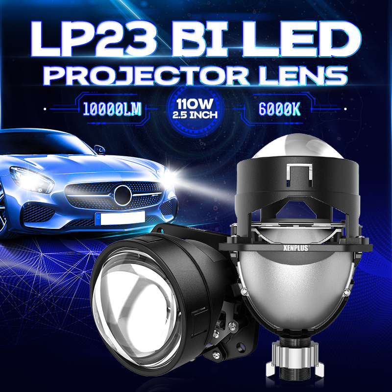 LP23 2.5 INCH 110W 12V 10000LM 6000K IP68 H4 led headlight led h4 bi led projector projector bi led