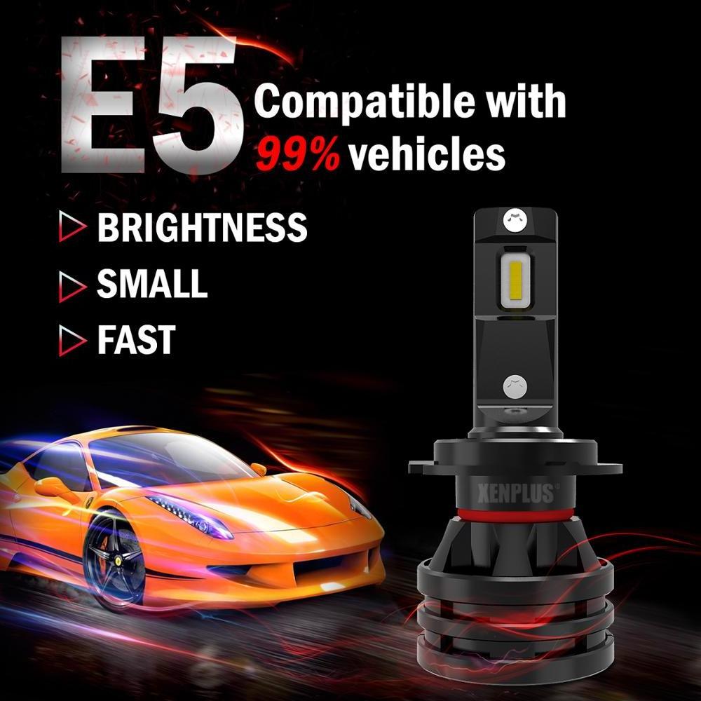 2023 Newest XENPLUS E5 Factory Price CSP Chips 360 Degree Emitting IP65 Led Conversion Kit 12V 55W 12000LM Car Led Headlight H7