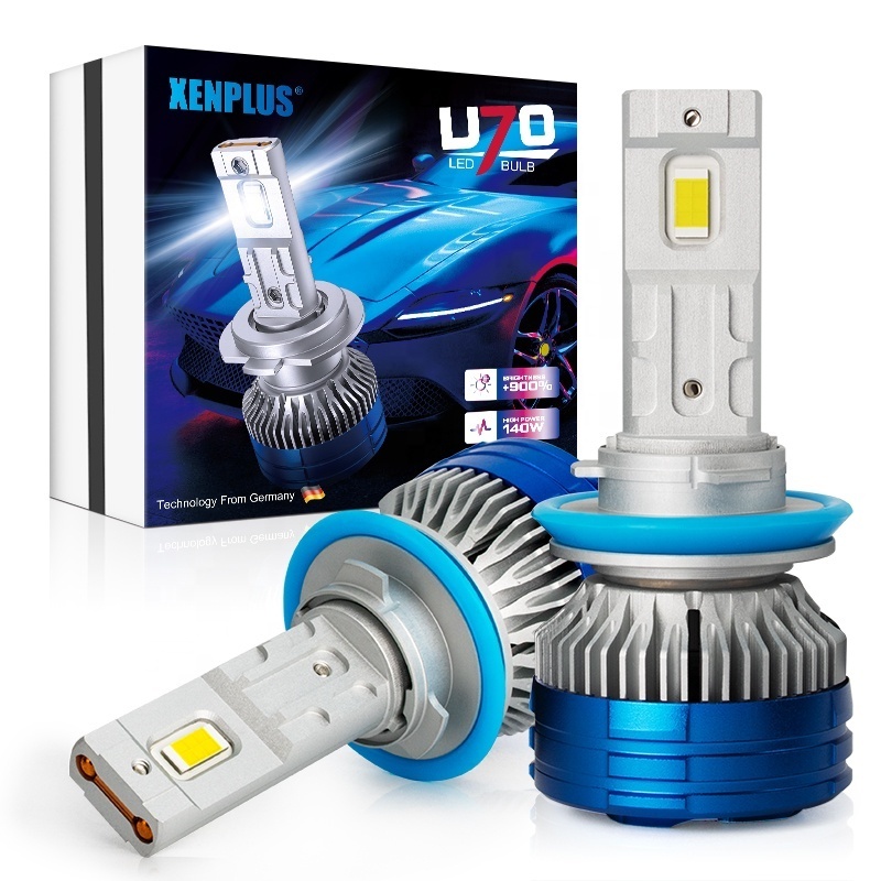 XENPLUS 12V U70 140W 20000LM 6500K IP68 3570 CHIP led headlights 880 H1 H3 H4 H7 H11 H13 9004 9005 9006 9007 9012 for car