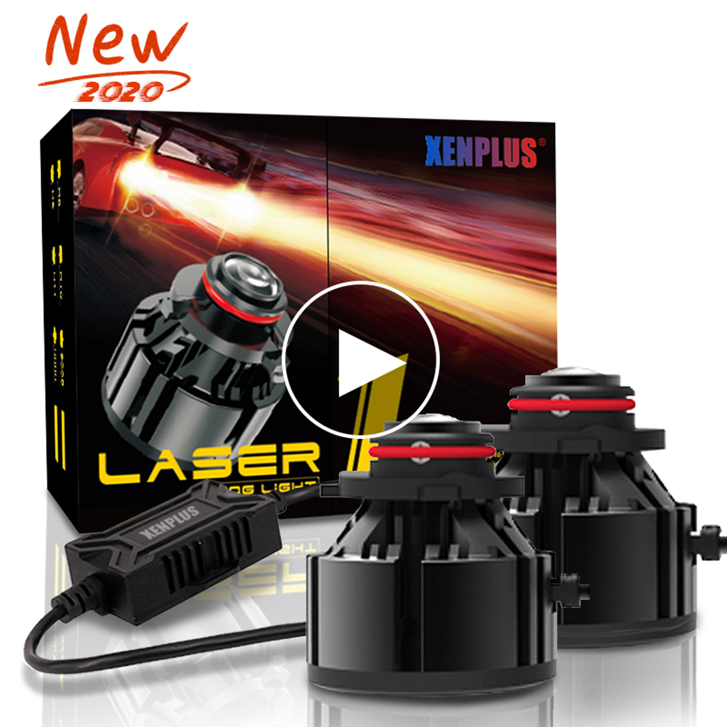 xenplus auto Factory price L1 9005 Newest Laser led head fog light bulbs  15w  clear cutting line automobile Laser fog lamp bulb