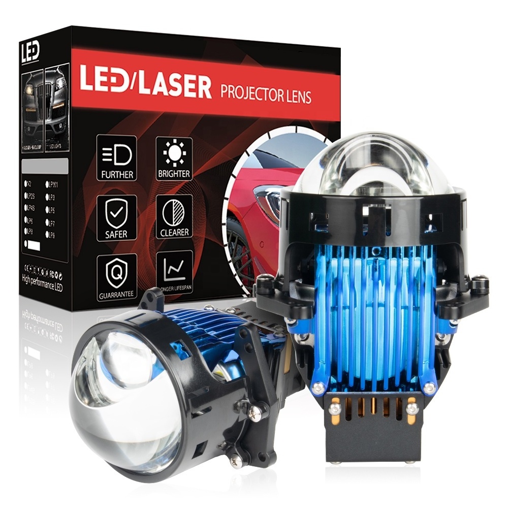 LP32 RHD/LHD led lamp laser logo fog projector light 12V 120W 120W 40000LM 6500K  bi led projector lens