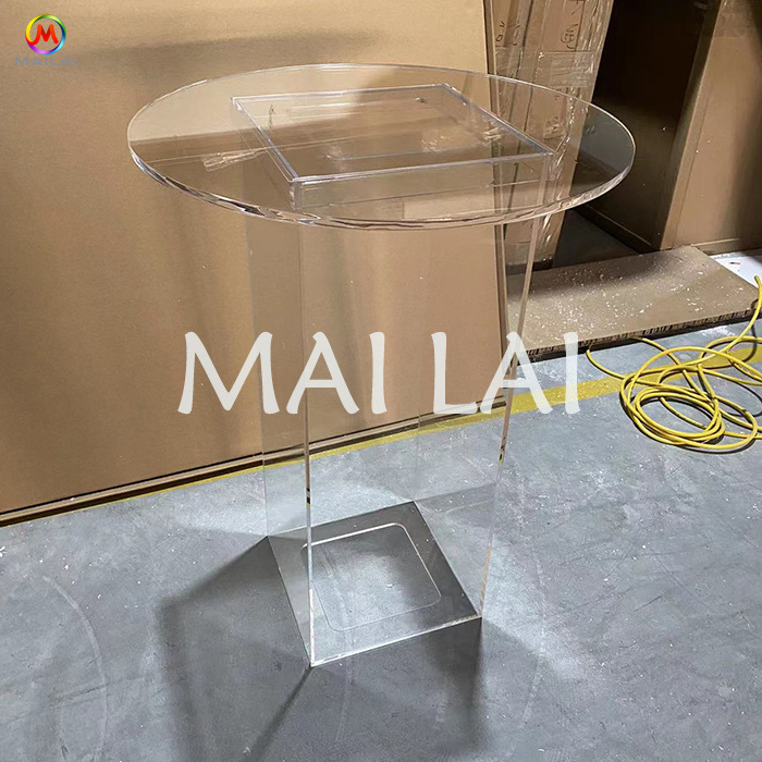 Hot Sale Transparent Wedding Event Props Hire Acrylic Cake Table Ghost Table for Birthday Decoration