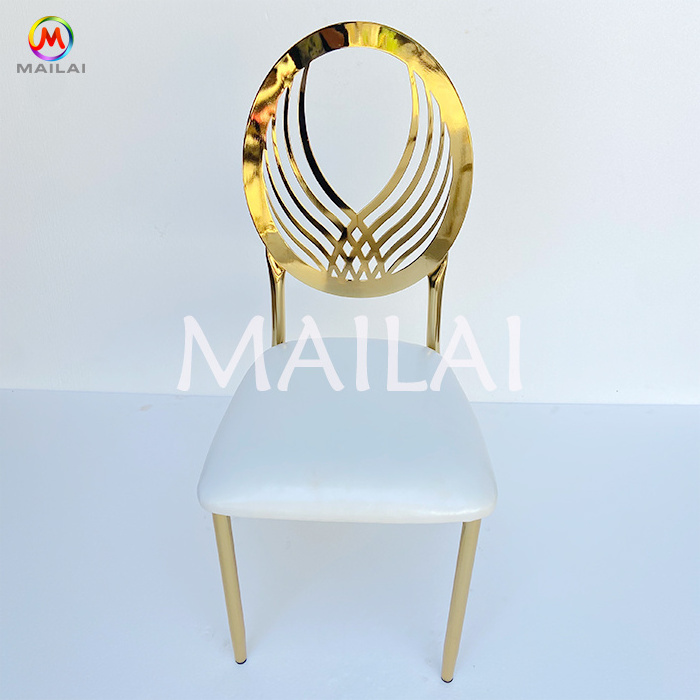 High Quality Gold chiavari metal iron chairs for wedding events party