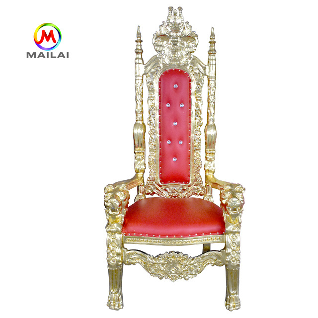 Top Quality King Wedding Elegant Throne Chairs King Throne Chair Lion Chair For Wedding Supplies