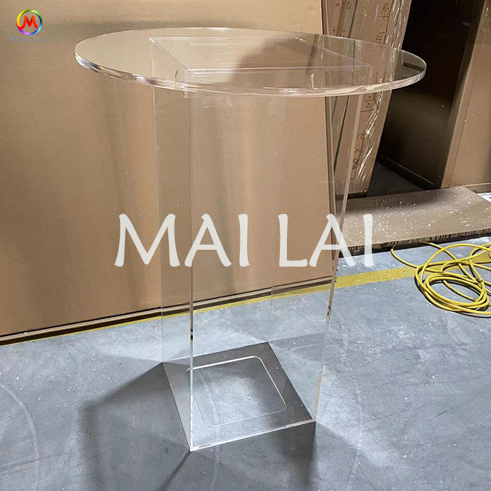 Hot Sale Transparent Wedding Event Props Hire Acrylic Cake Table Ghost Table for Birthday Decoration