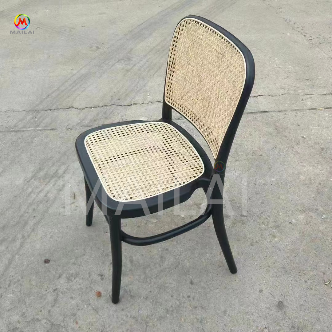 Wedding Event Banquet Solid Bentwood Dining Wicker Rattan Chair