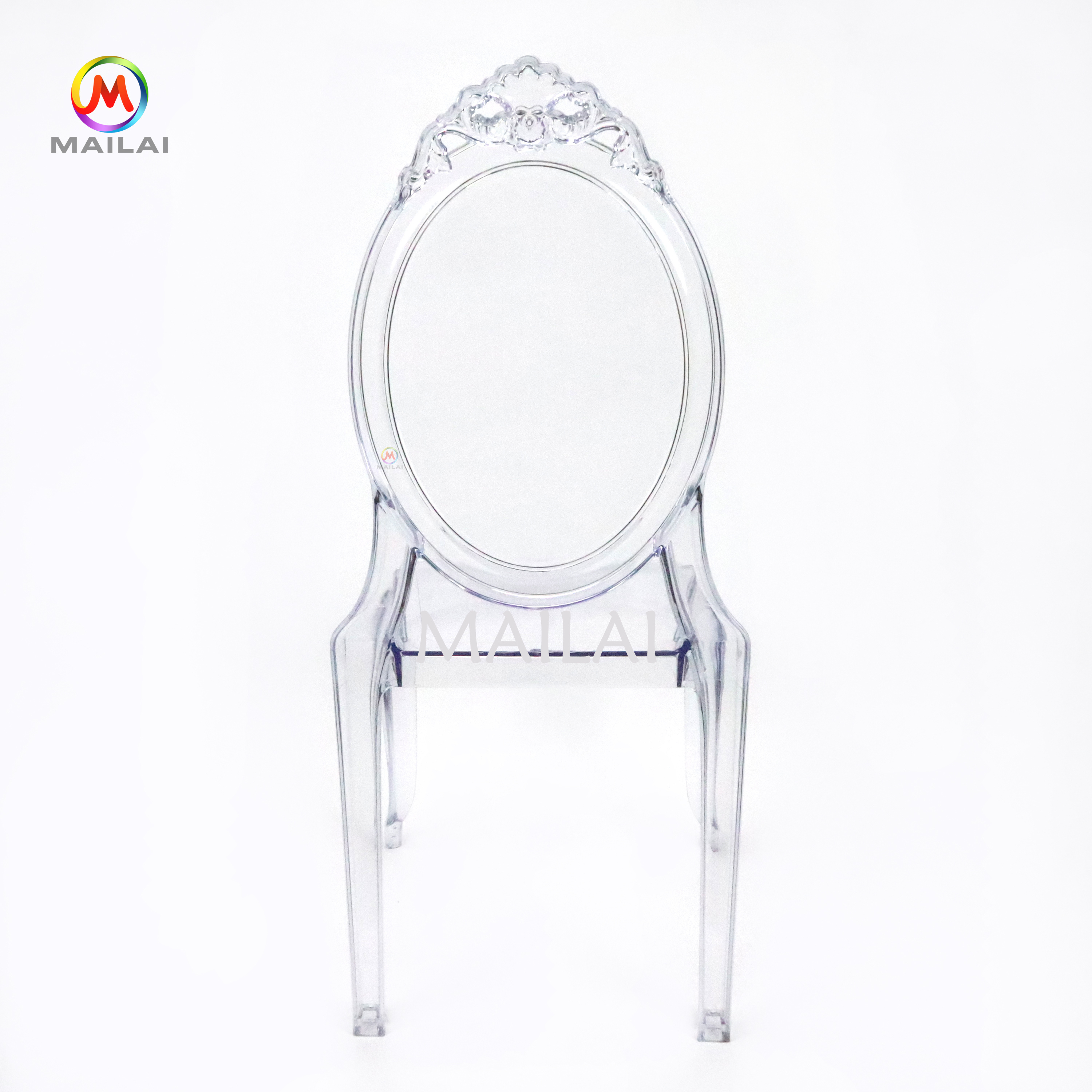 Sale luxury clear crystal plastic  transparent baroque event throne wedding princess chair