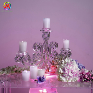 Acrylic Cheap Pillar Clear Wedding Decoration High  Candle Holders