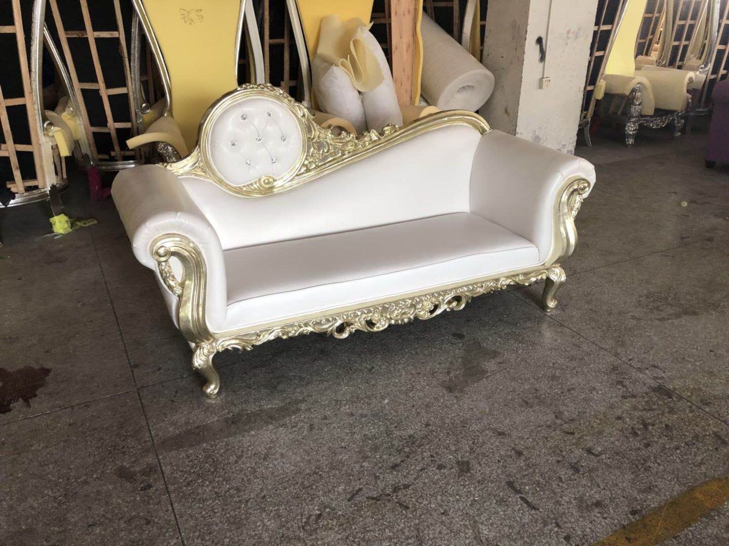 Luxury Royal Style High quality king sofa throne and queen for wedding