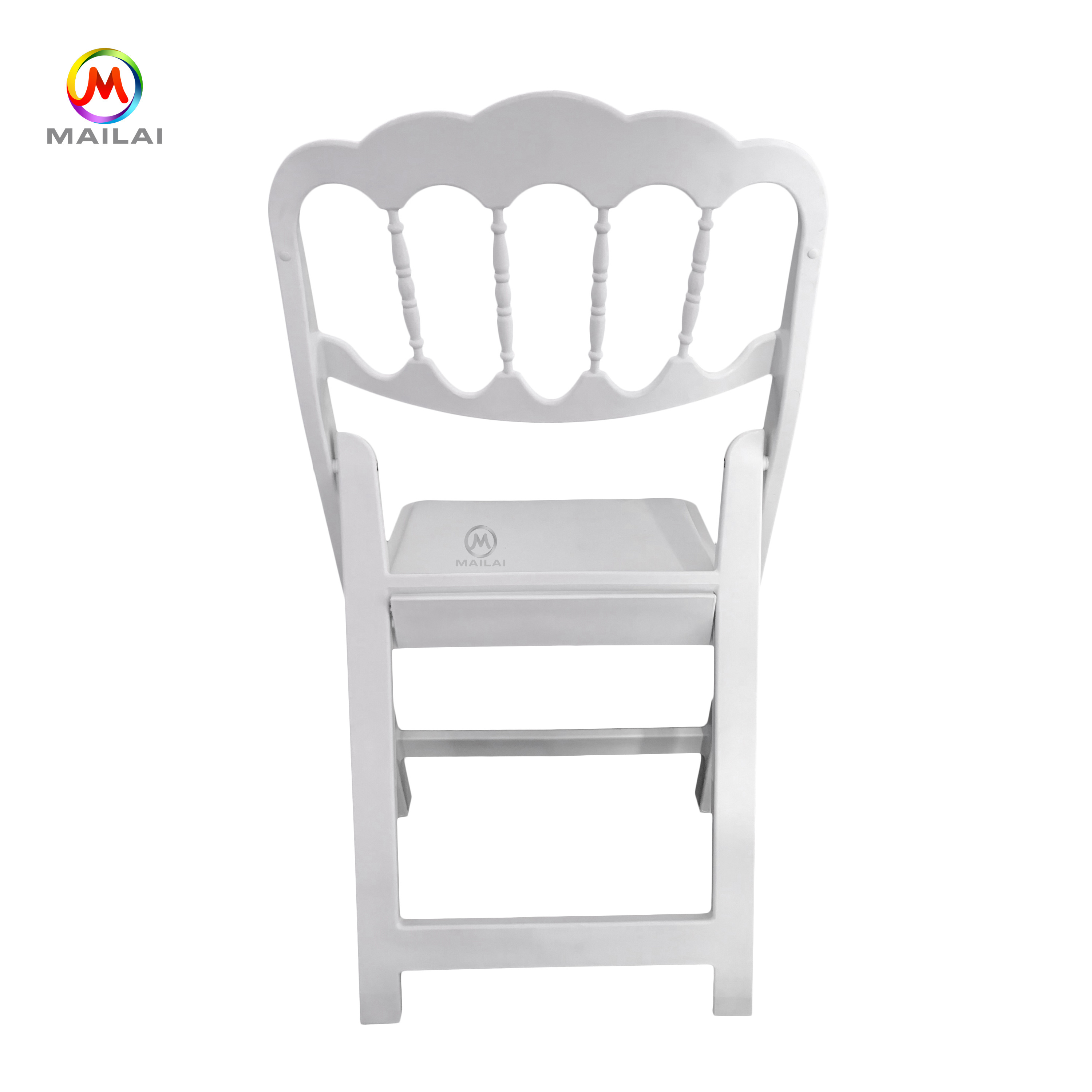 Wholesale white pp resin plastic napoleon folding chairs for wedding and event