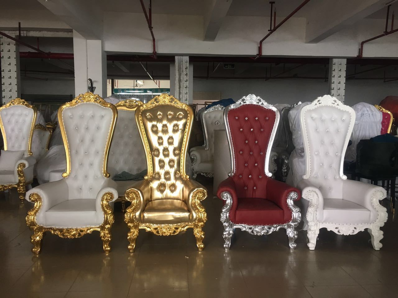 Hot Selling Wholesale  King And Queen Throne Chairs  For Rental Wedding Party