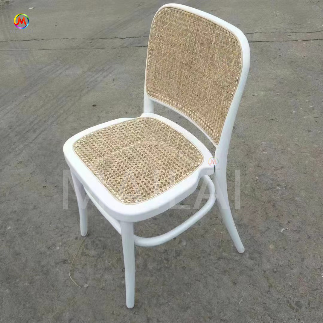 Wedding Event Banquet Solid Bentwood Dining Wicker Rattan Chair