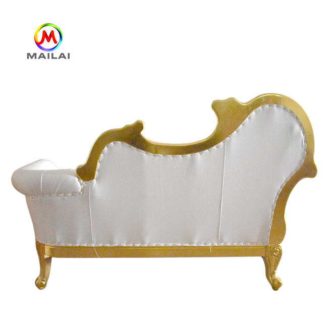 Luxury Royal Style High quality king sofa throne and queen for wedding