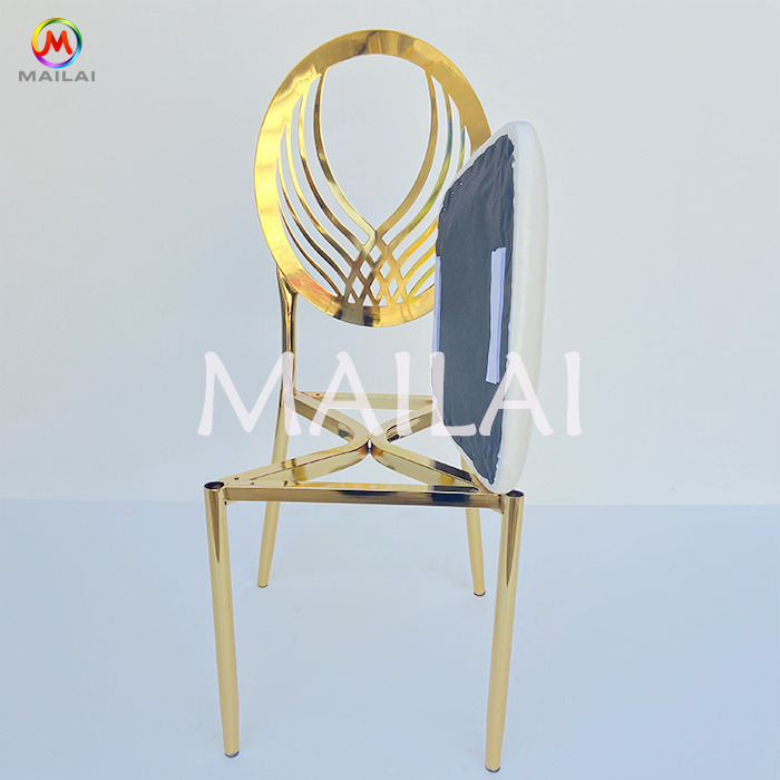 High Quality Gold chiavari metal iron chairs for wedding events party