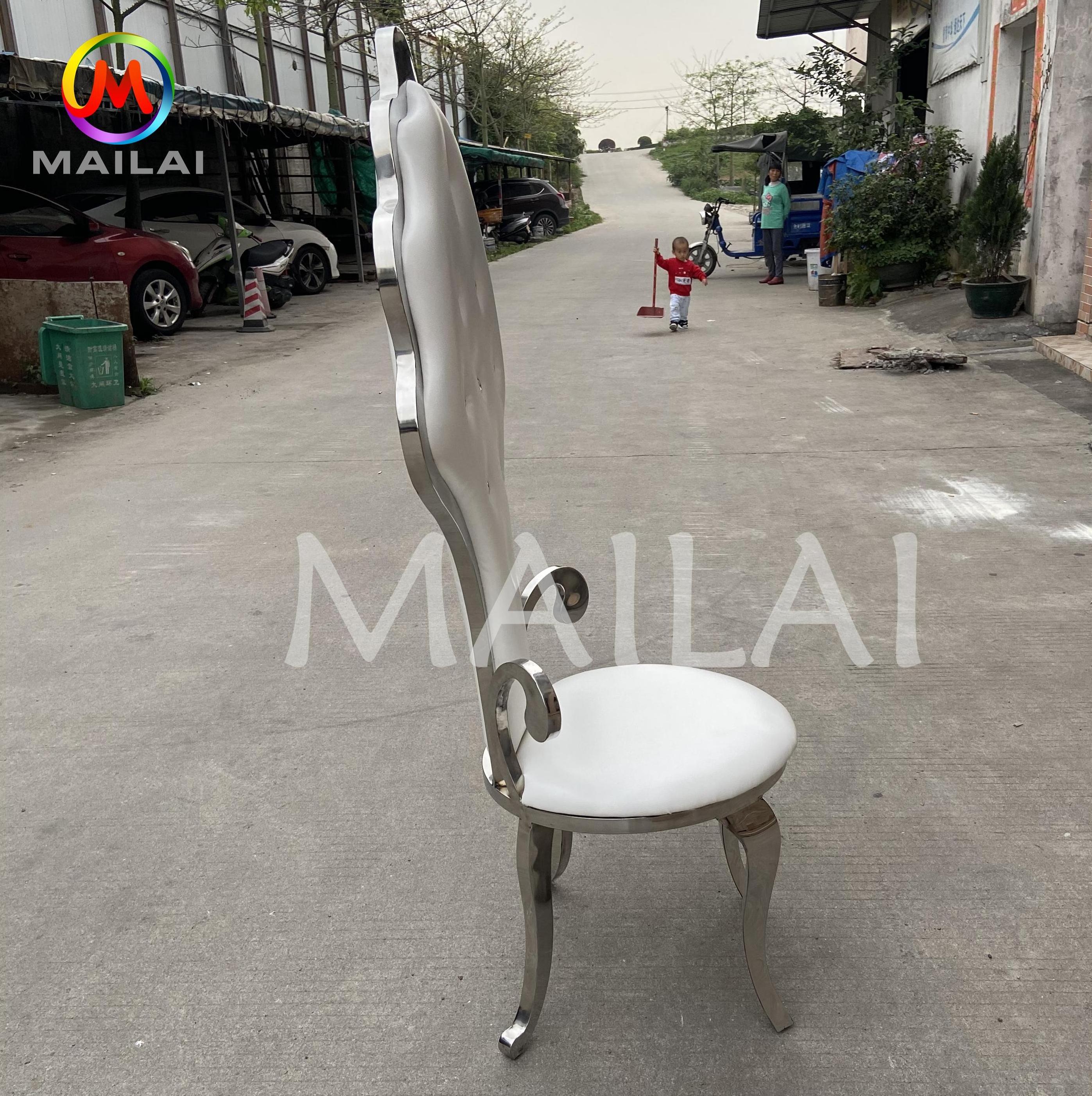 High Quality Hotel Wedding Furniture Chair Stainless Steel Wedding Throne King Chair