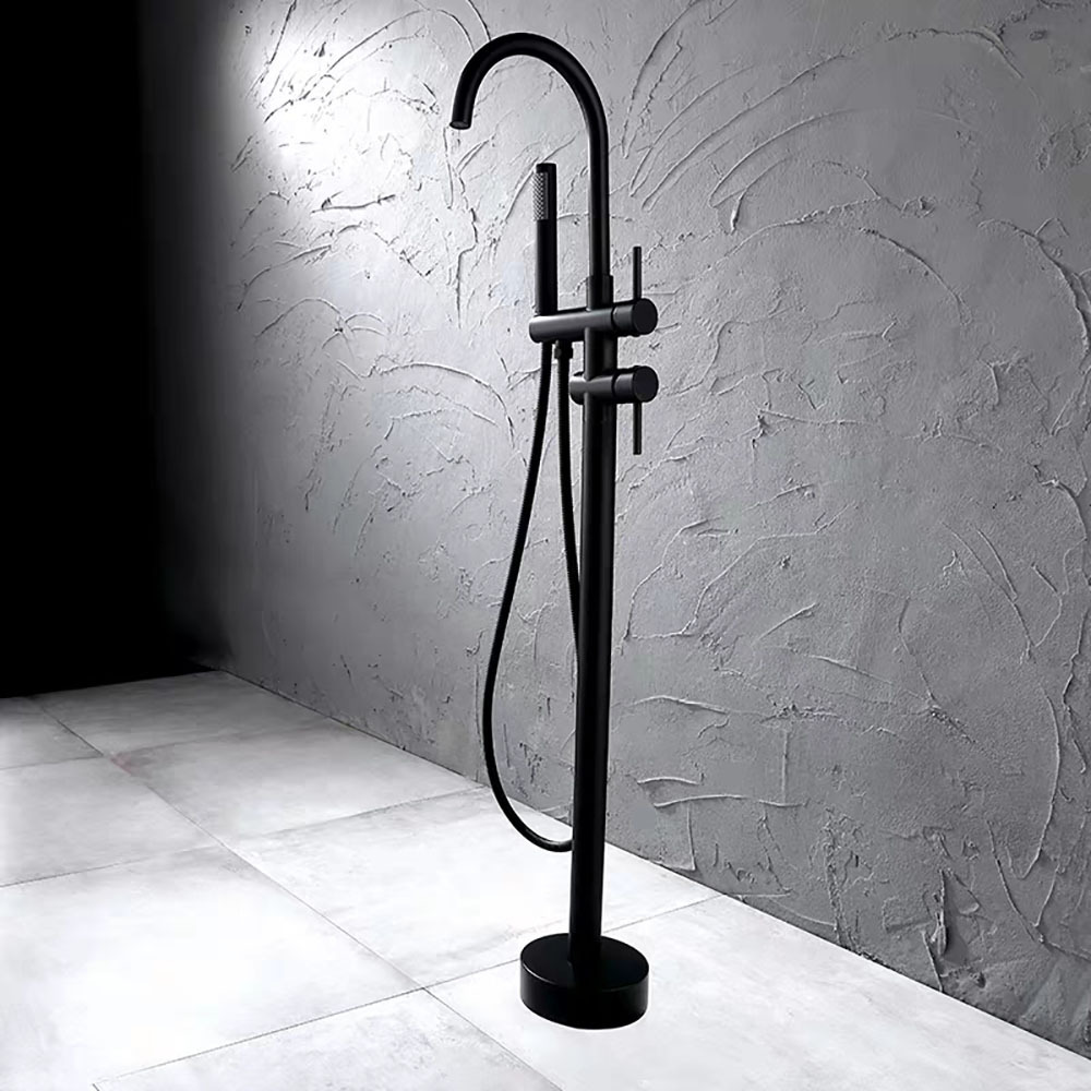 Brassl mounted Free Standing Bath Shower Mixer upc floor stand Tub Filler Shower Mixer Freestanding Bathtub Faucet