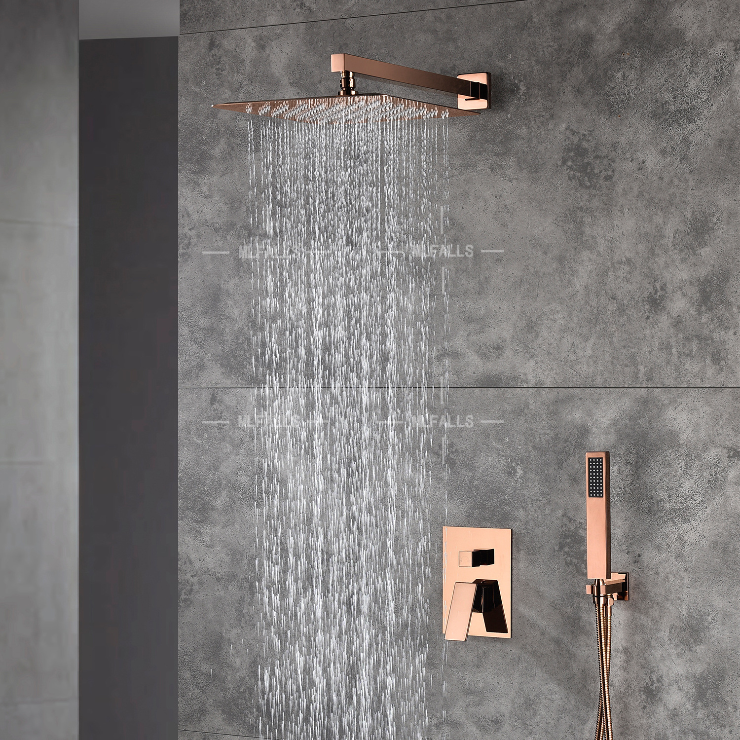 Kaiping factory luxury bathroom rose gold shower set shower faucet