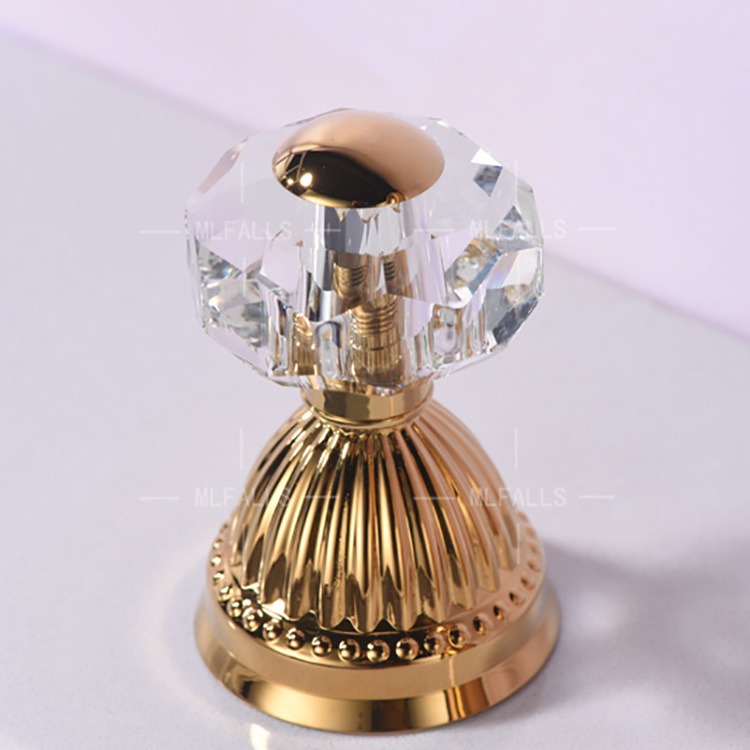 Factory Supply Low Price Stainless Steel basin Golden Crystal Basin Faucet