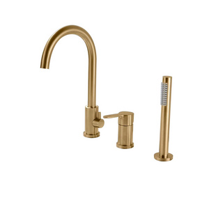 Classic design brushed gold single handle bath tub faucet shower set faucet