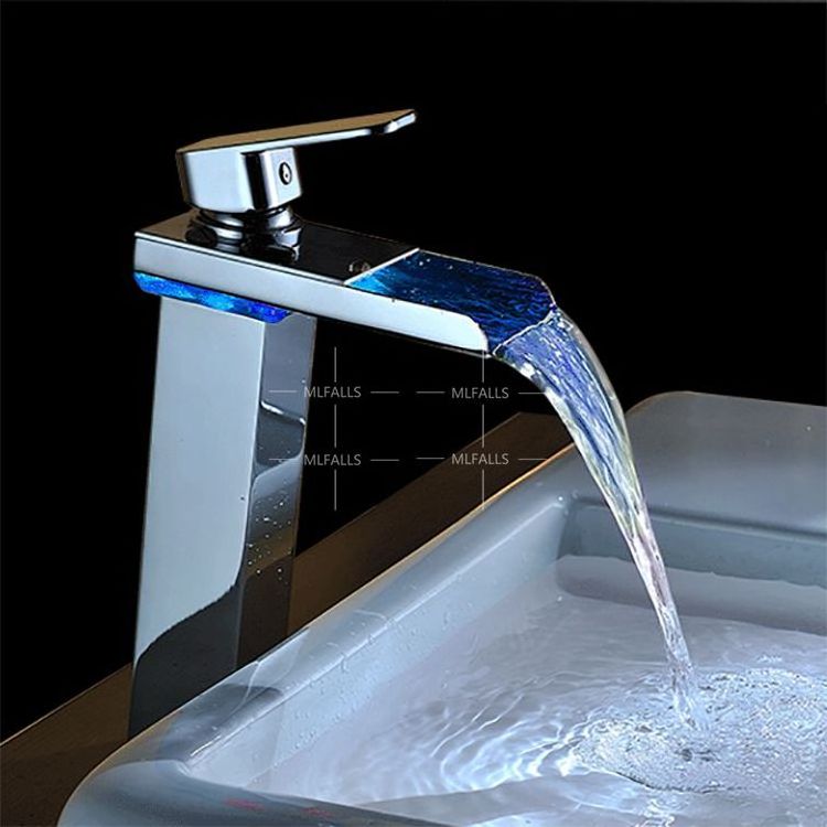 LED single hole fancy ornate bathroom basin tap faucet