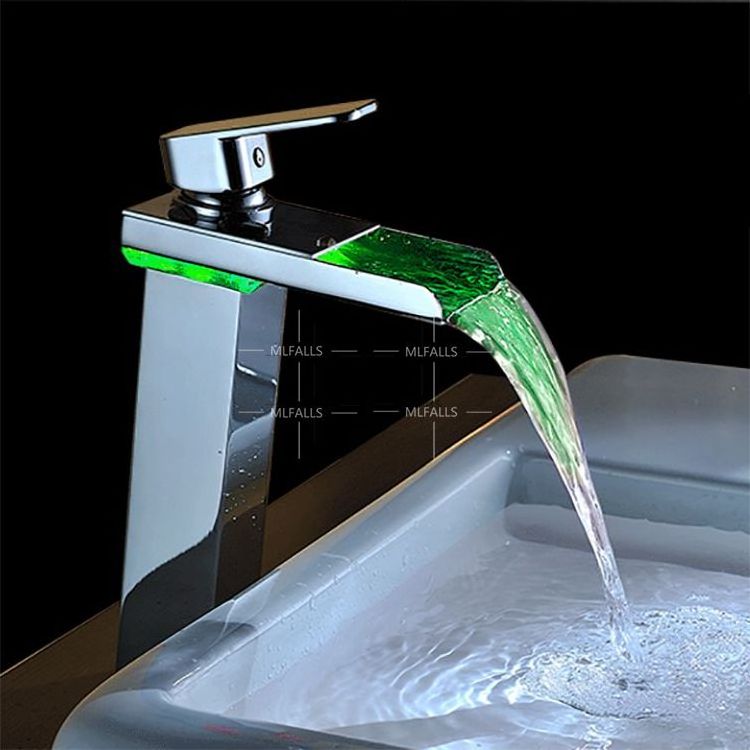 LED single hole fancy ornate bathroom basin tap faucet