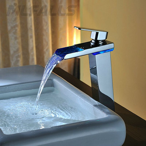 LED single hole fancy ornate bathroom basin tap faucet