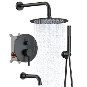 Display Shower System Bathroom Thermostatic shower set Rainfall Shower kits