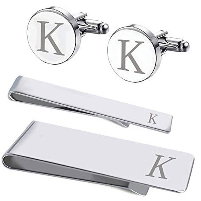 OEM Manufacturer Custom Your Own Logo Tie And Cuff link Sets Stainless Steel Blank Car Metal Silver Cufflink Men Cufflinks