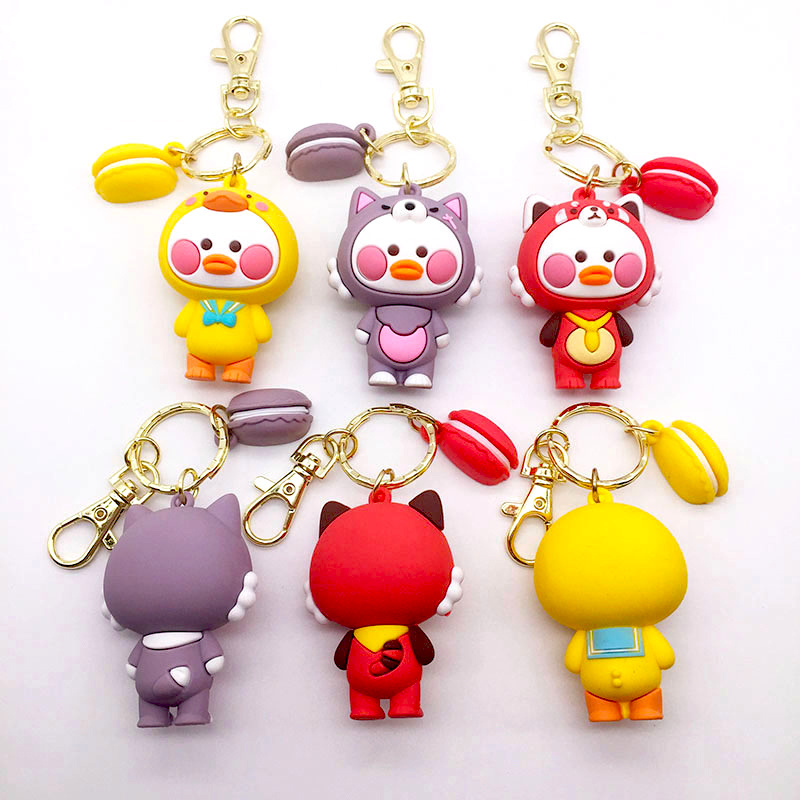 Silicone Rubber Doll Anime Silicon Keychain In Bulk Rubber Key Chains Wholesale Custom Porte Cle 3D Pvc Silicon Keychain