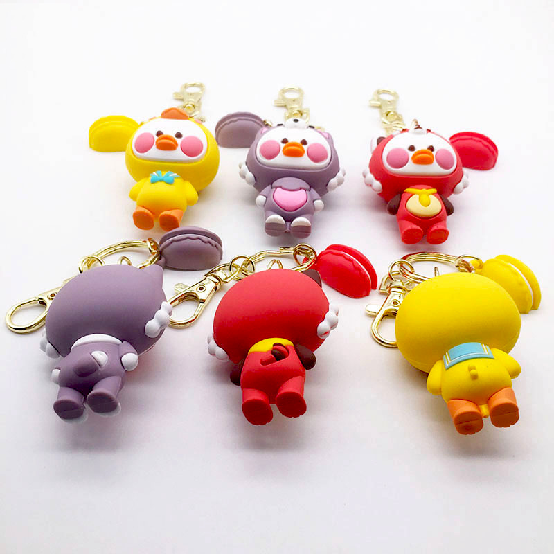 Silicone Rubber Doll Anime Silicon Keychain In Bulk Rubber Key Chains Wholesale Custom Porte Cle 3D Pvc Silicon Keychain