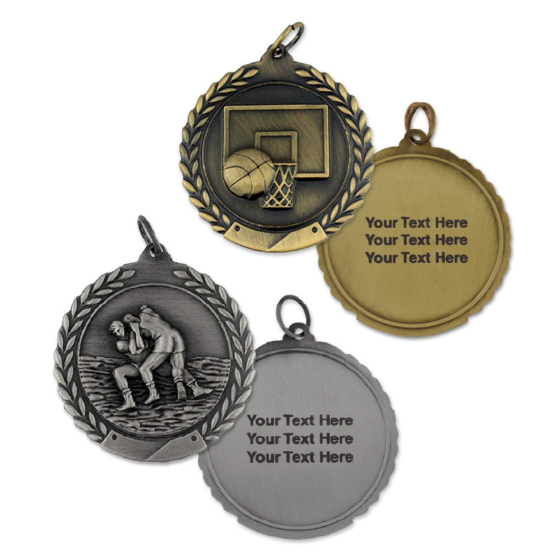 Design Your Own China Custom Basketball Engraved 3D Medals And Trophies Wrestling Medallas Metal Marathon Sports Custom Medals