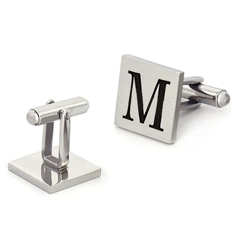 Wholesale Enamel Sterling Silver Personalised Gold Designer Cufflink And Tie Clip Cufflinks For Men Luxury Cufflink