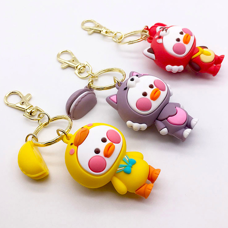 Silicone Rubber Doll Anime Silicon Keychain In Bulk Rubber Key Chains Wholesale Custom Porte Cle 3D Pvc Silicon Keychain