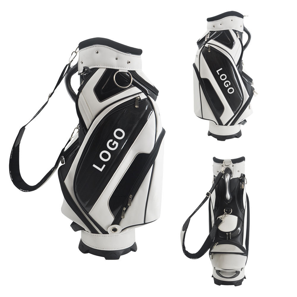 New Design Green Waterproof PU Leather Golf Bag Custom Embroidery Logo High Quality Tour Stand Golf Bags