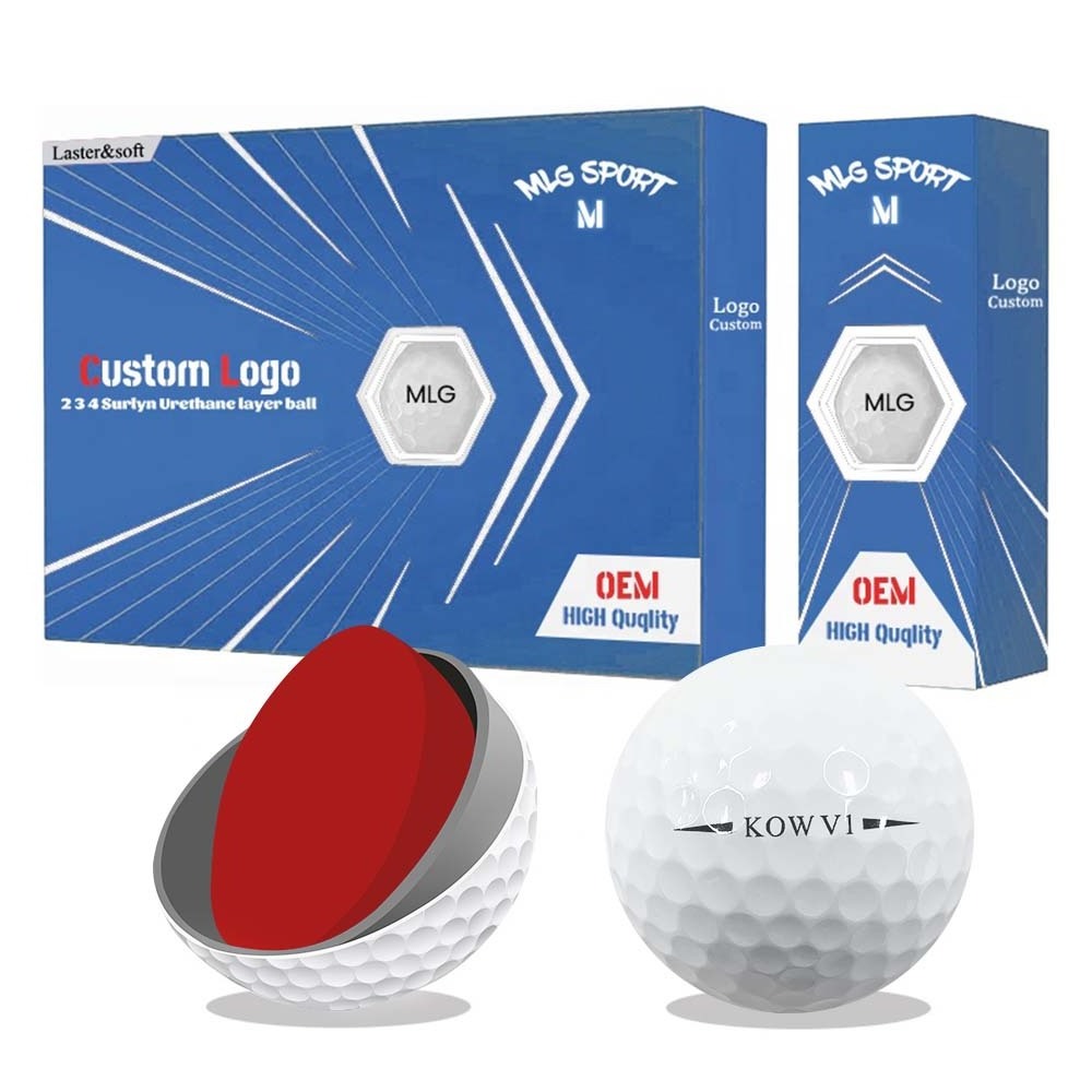 Range Tournament Golf Ball OEM Factory Price 2 3 4 Piece customized golf balls Urethane Surlyn Golf Galls