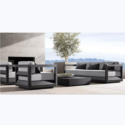 Factory hot selling outdoor garden hotel terrace sofa outdoor villa balcony aluminum sofa