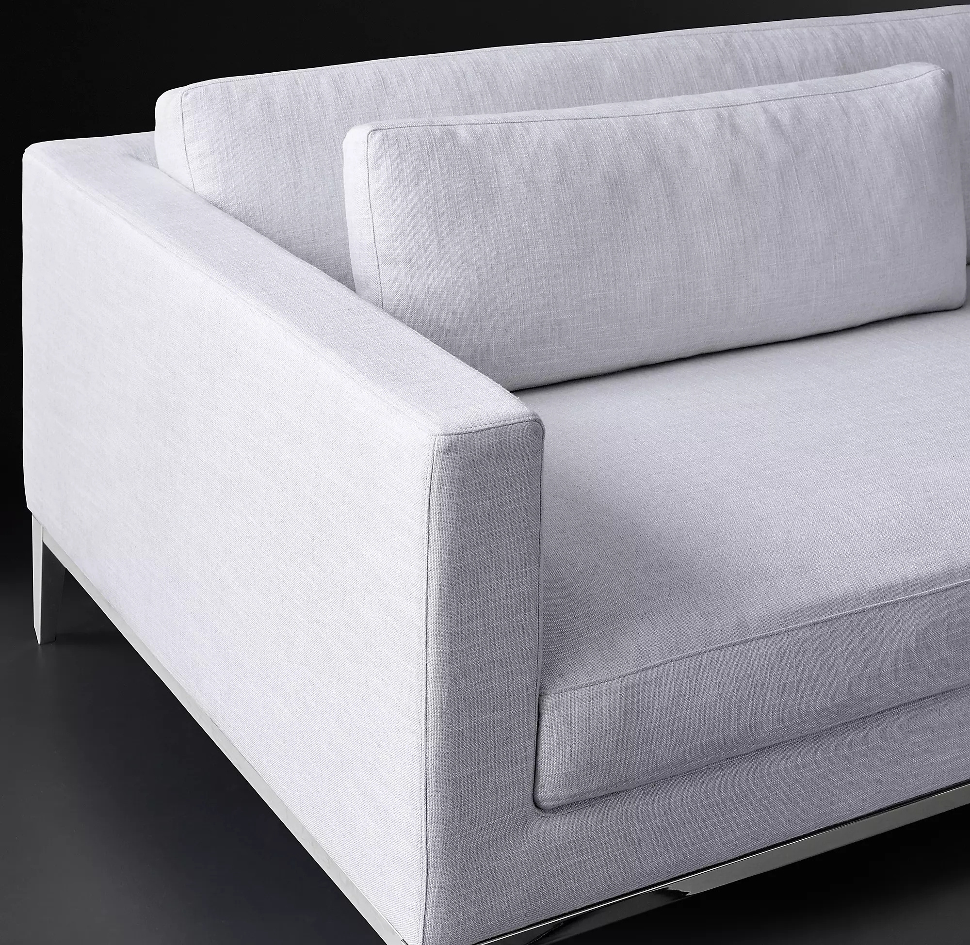 Modern lounge sofa Luxury indoor metal base fabric sofa furniture