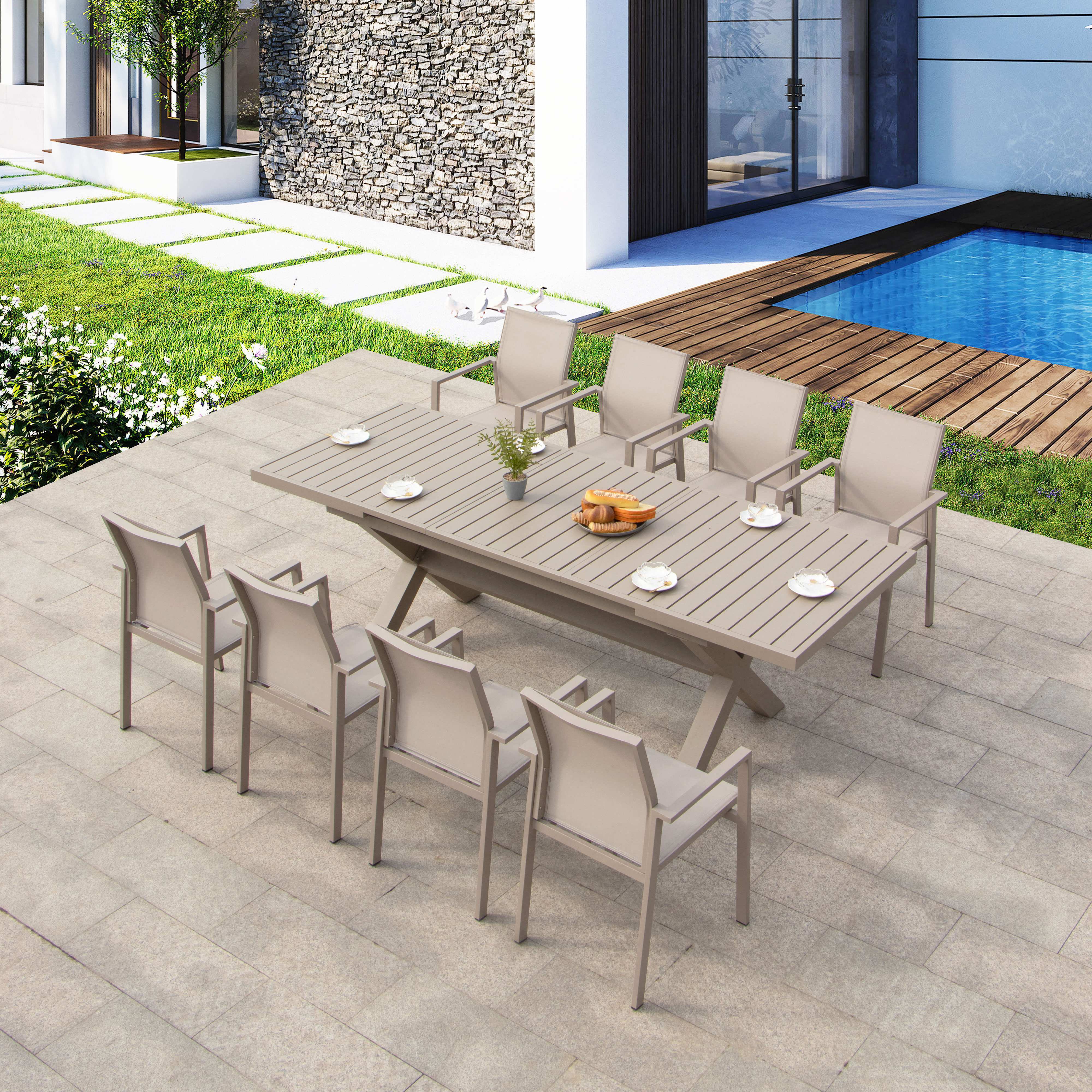 Modern outdoor table and chair combination courtyard garden leisure furniture